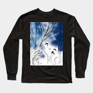 Beautiful Borzoi in Snow Long Sleeve T-Shirt